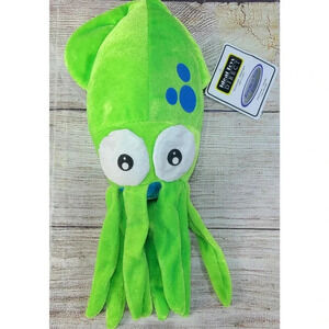 Ideal Toys Direct Plush Squid Stuffed Animal Toy Prize Green Blue 11" New